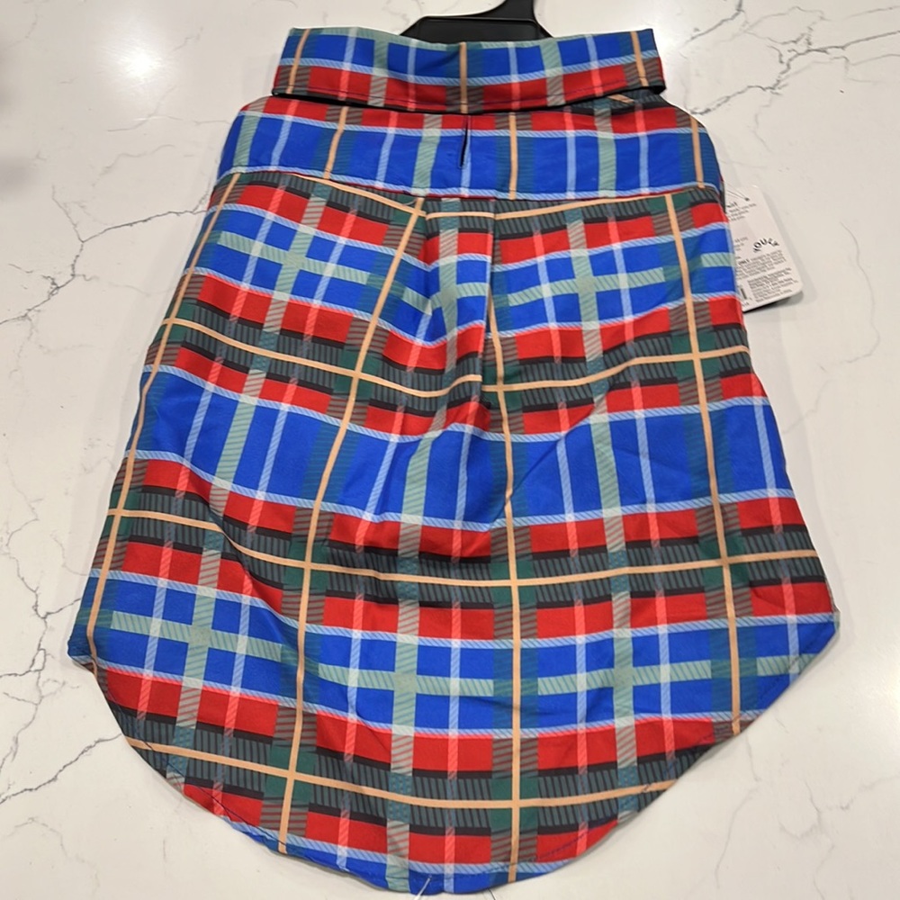Plaid dog shirt